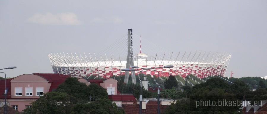 Stadion Narodowy - widok z Placu Zamkowego
