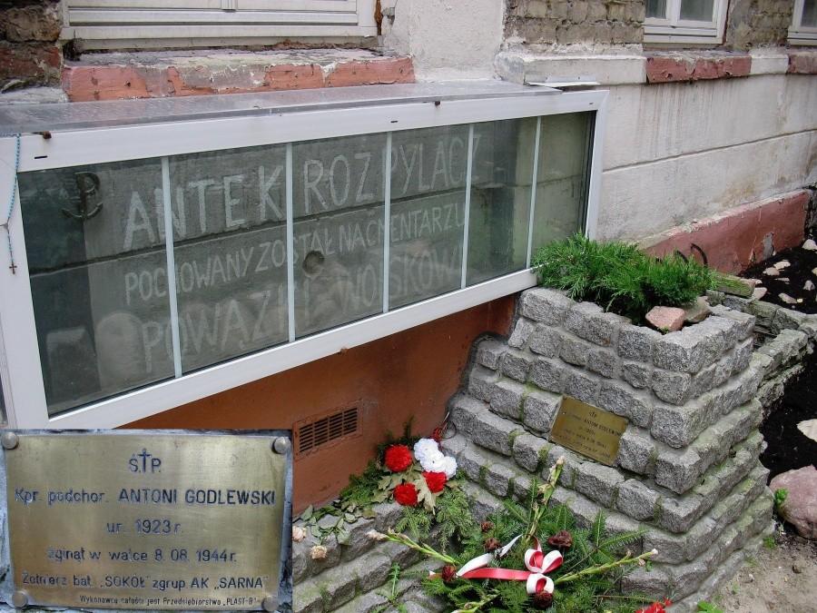 Miejsce powstańczego grobu Antka Rozpylacza