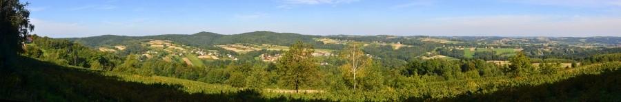Panorama beskidu wyspowego w pobliżu Dominicznej góry