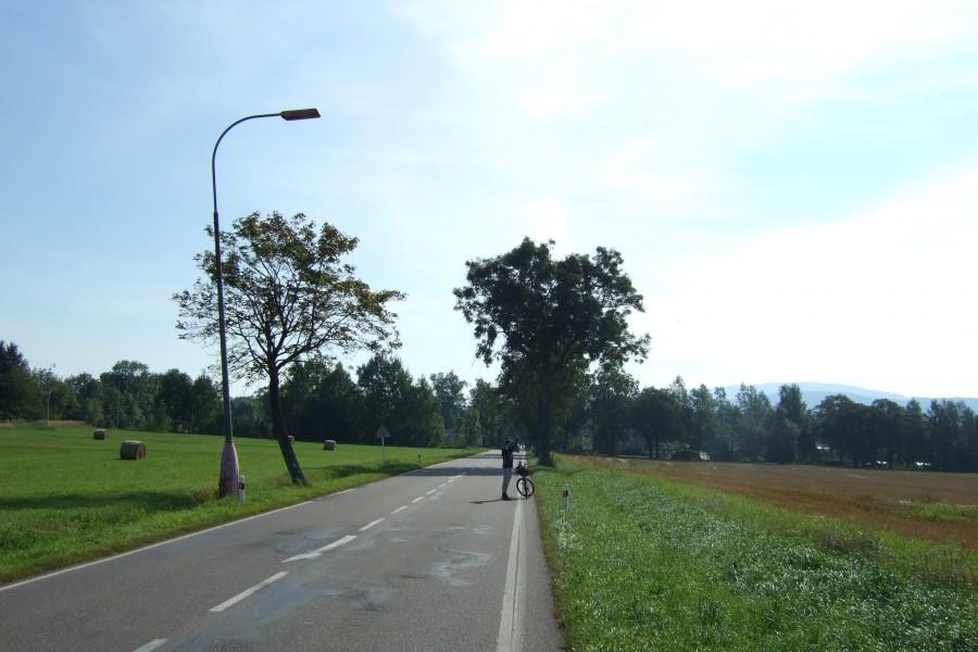 Zrobiło się ciepło 6 km za Międzylesiem, już w Czechach.
