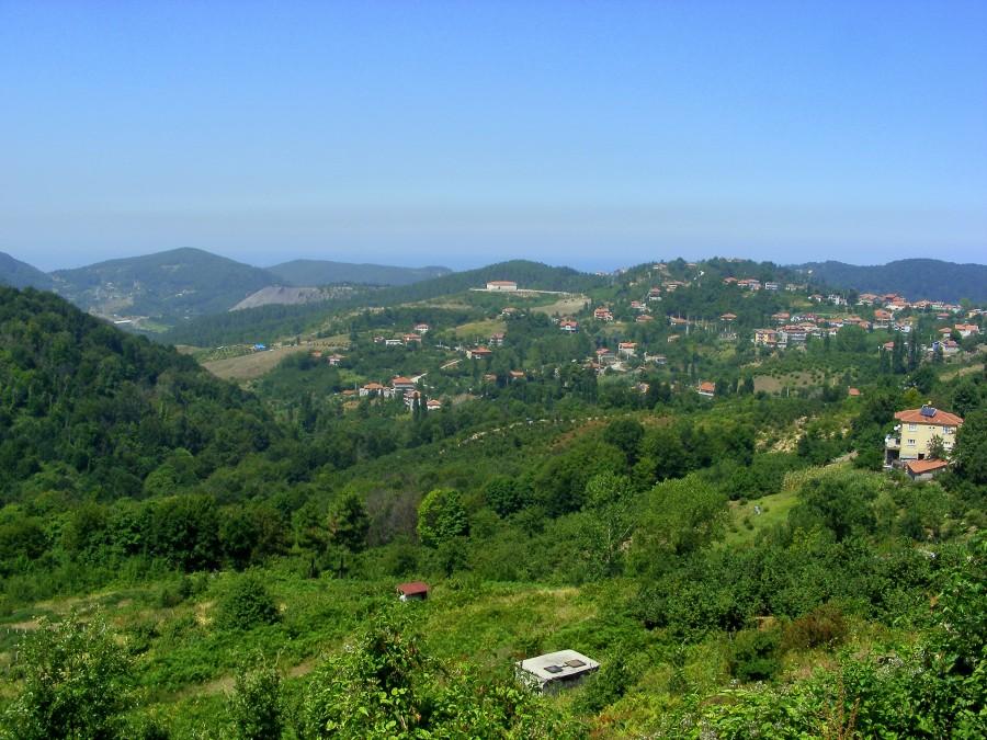 Widok z góry- w tle morze