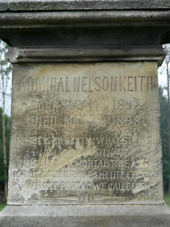 Nagrobek admirała Nelsona Keith z XIX w.
