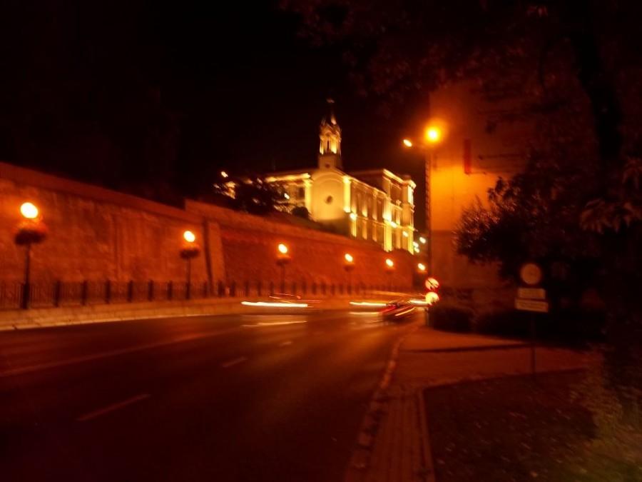 Zamek w Bielsku-Białej nocą
