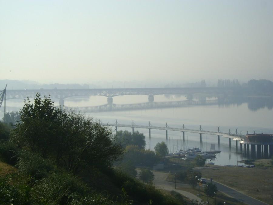 Widok na Wisłę ze skarpy