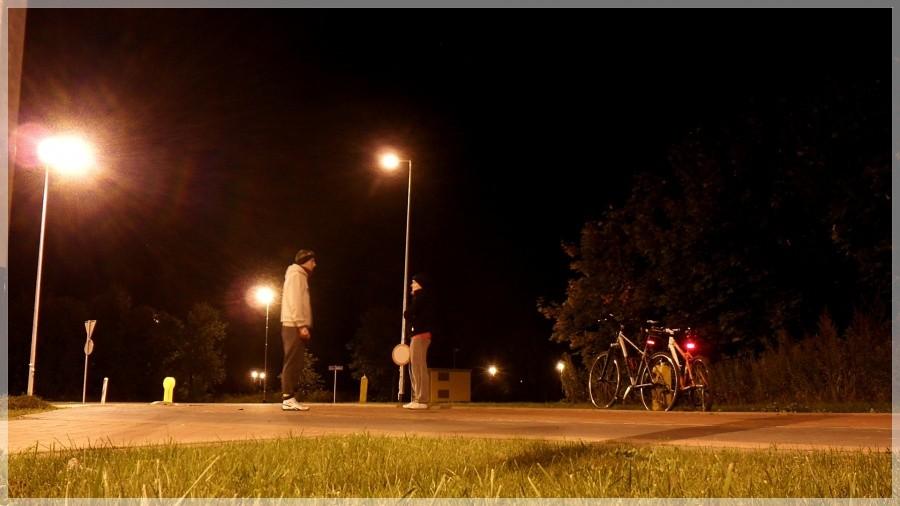Dwaj nocni rowerzyści:)