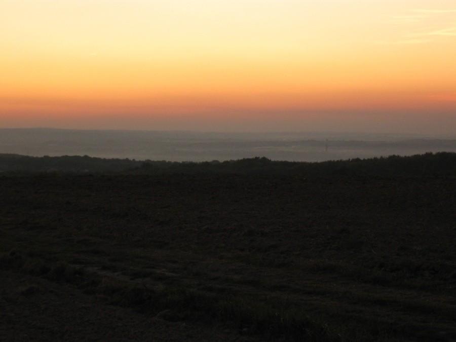 Mgła/ dym nad Rzeszowem.