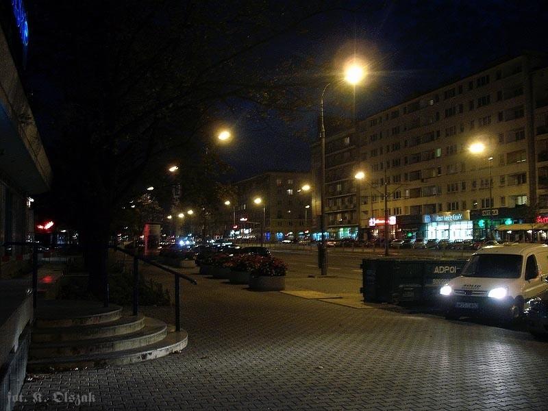 Październikowy wieczór na Grójeckiej