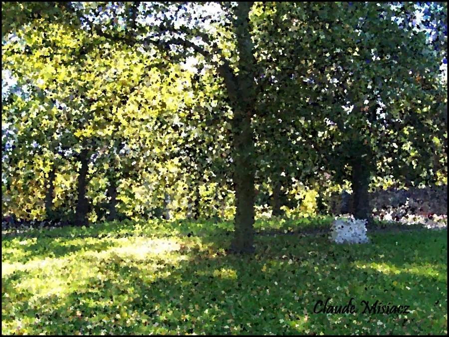 Park Zdrojowy w Bad Freienwalde. Obraz Claude'a Misiacza z 2011.