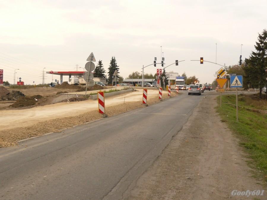 Nadsypane skrzyżowanie w Wieszowie.