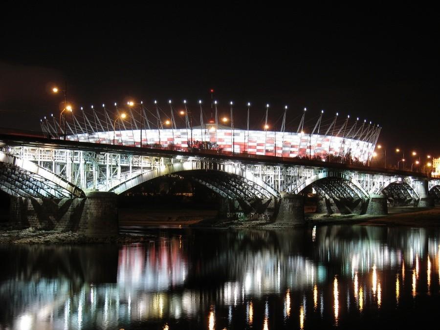 Most Poniatowskiego i Stadion Narodowy