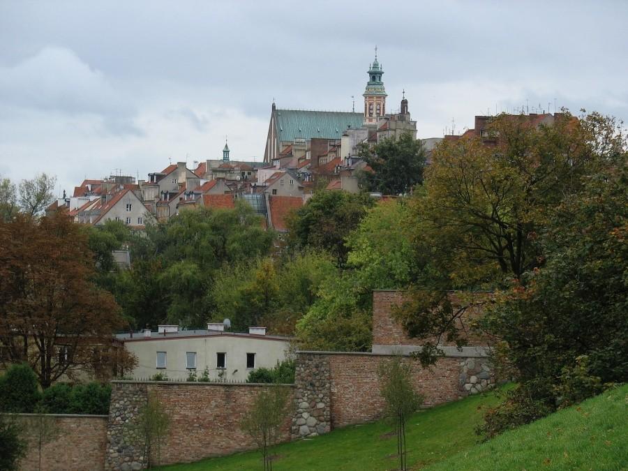 Panorama Starówki ze skarpy przy kościele Nawiedzenia NMP na Nowym Mieście