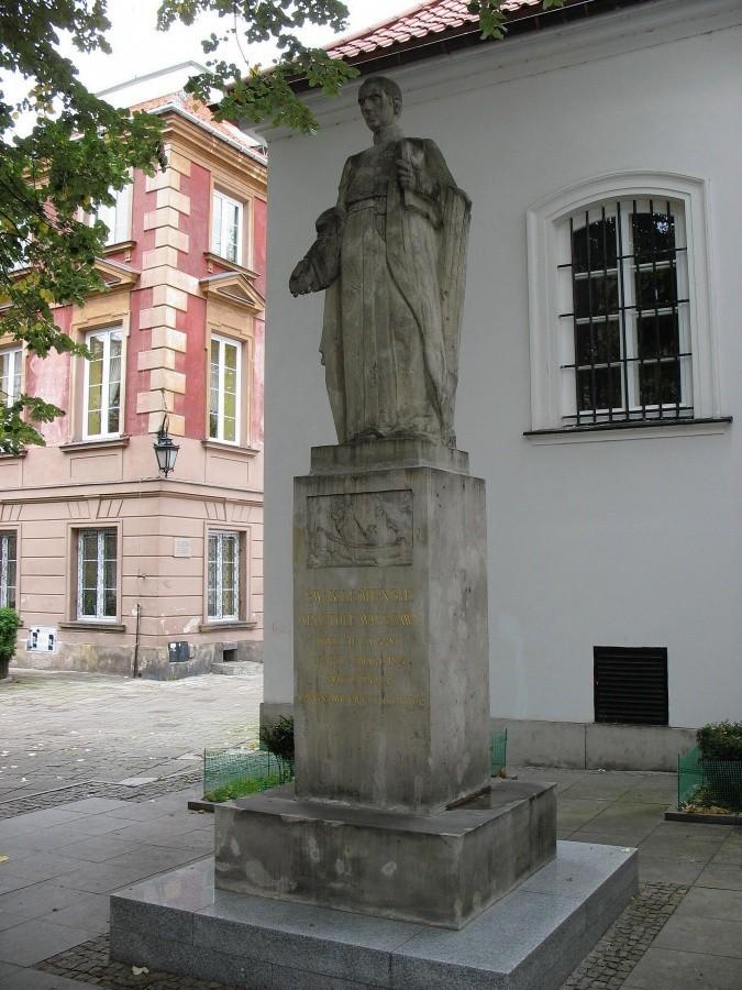Pomnik św. Klemensa Hofbauera przy kościele sakramentek na Nowym Mieście