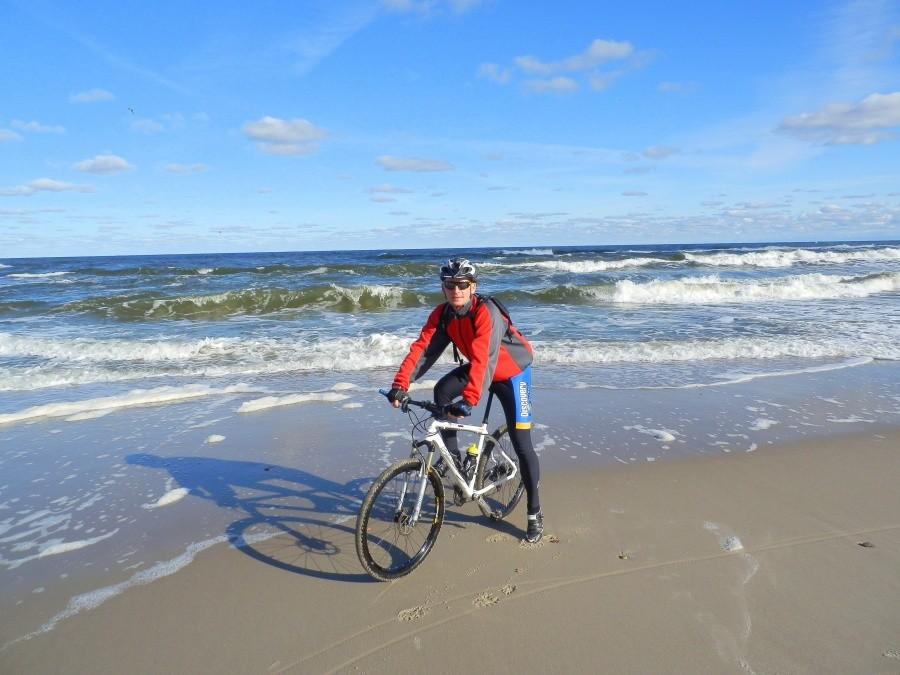 Na plaży w Jastarni.