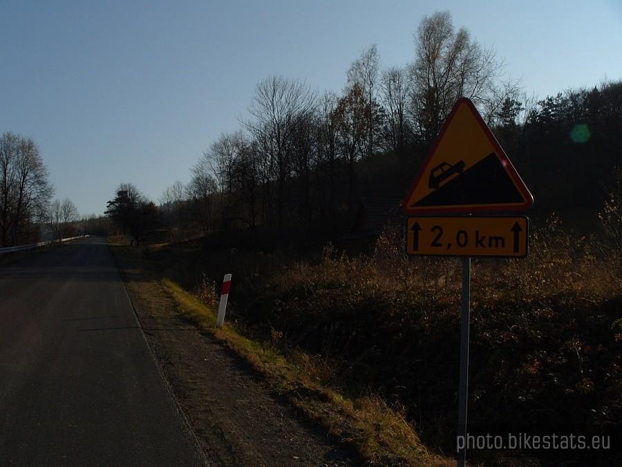 Początek podjazdu na przełęcz