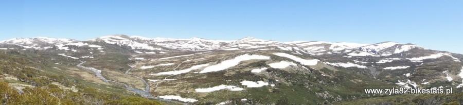 Panorama Snowy mountains