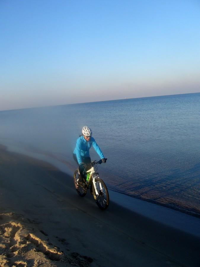 Tak jeszcze nie spacerowałam po plaży :)