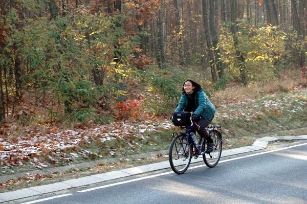 Jechała z nami Amie, która objeżdża świat dookoła