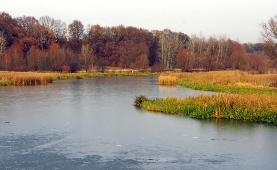 Zalew a w tle Lisia Góra