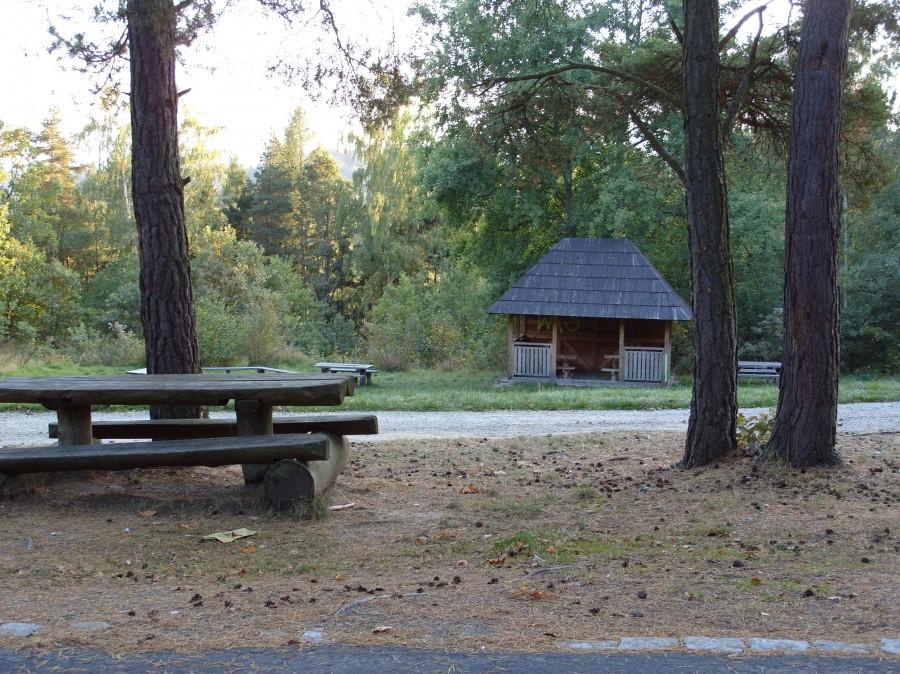 Wolany i mały parking na odpoczynek grzecznych rowerzystów.