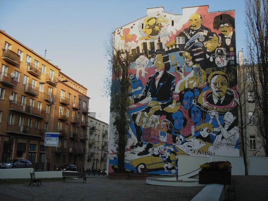 Chopinowski mural na Tamce