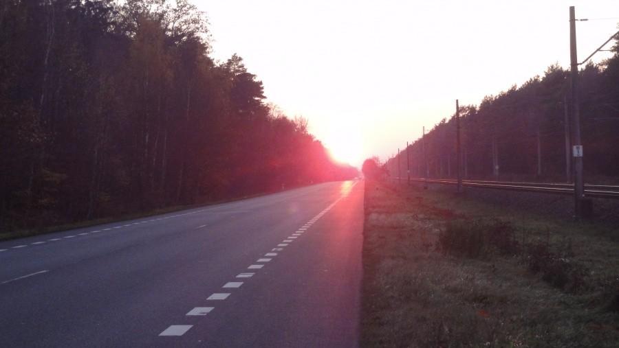 Zachodzące słońce