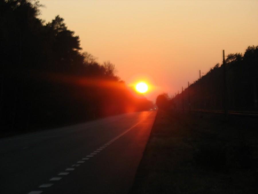 Zachodzące słóńce