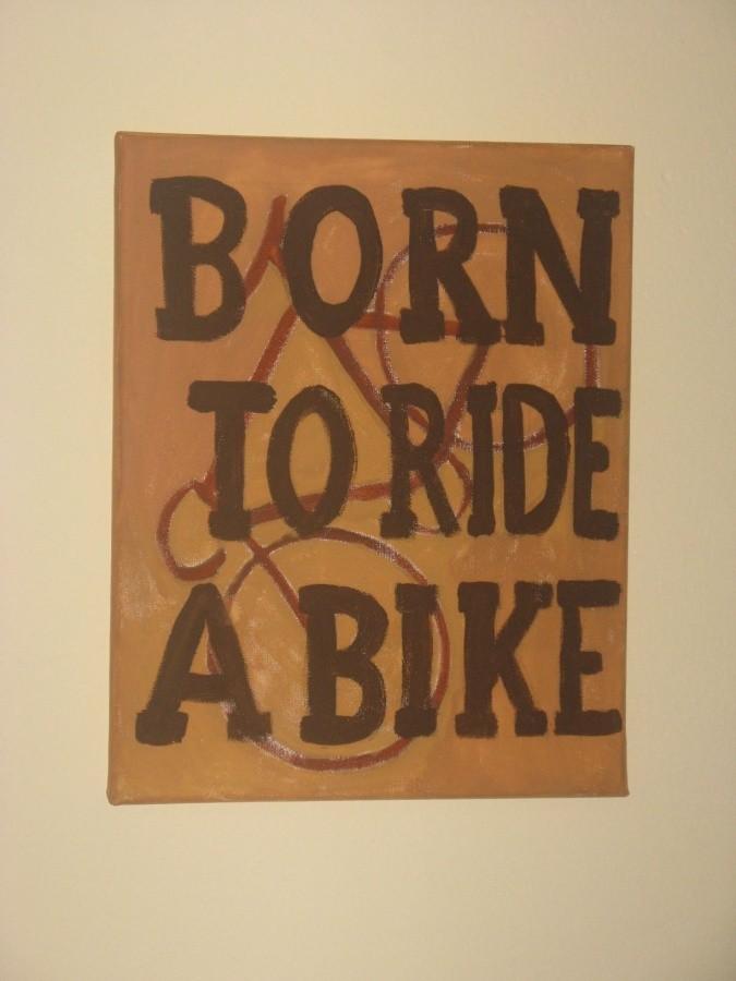 Akwarela "Born to ride a bike"