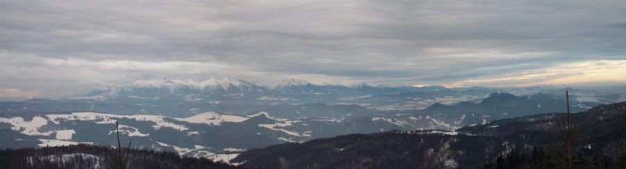 panorama Tatr z okolic Wielkiego Rogacza