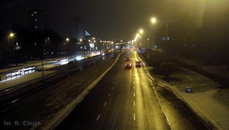 Śnieg w al. Niepodległości
