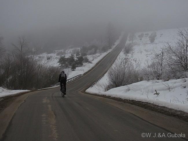podjazd w chmury do granicy nad Ożenną