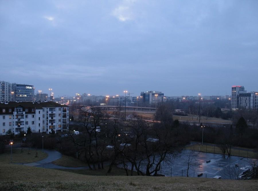 Z Kopy Cwila - estakada na Puławskiej
