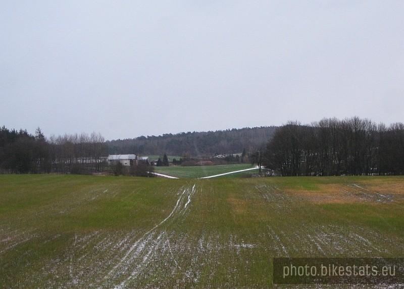 widok z ambony na wieś Mielno
