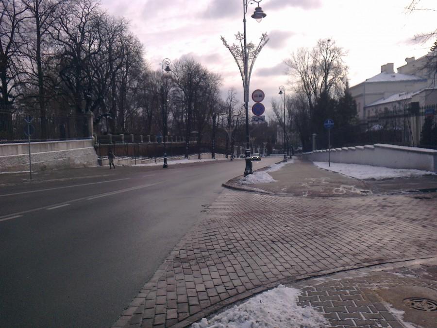 Zjazd na ulicy Belwederskiej