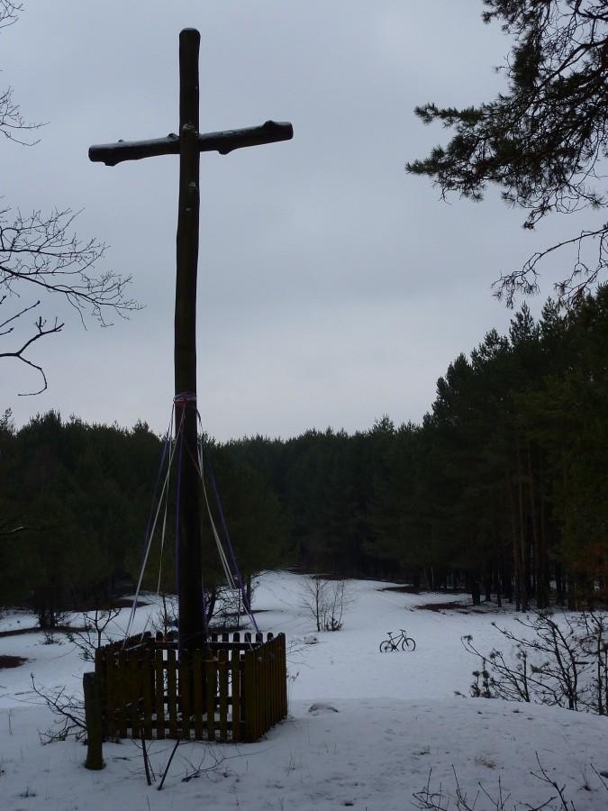 Krzyż upamiętniający bitwę pod Budą Zaborowską, stoczoną w dniu 14 IV 1863 r. podczas Powstania Styczniowego - Ławska Góra