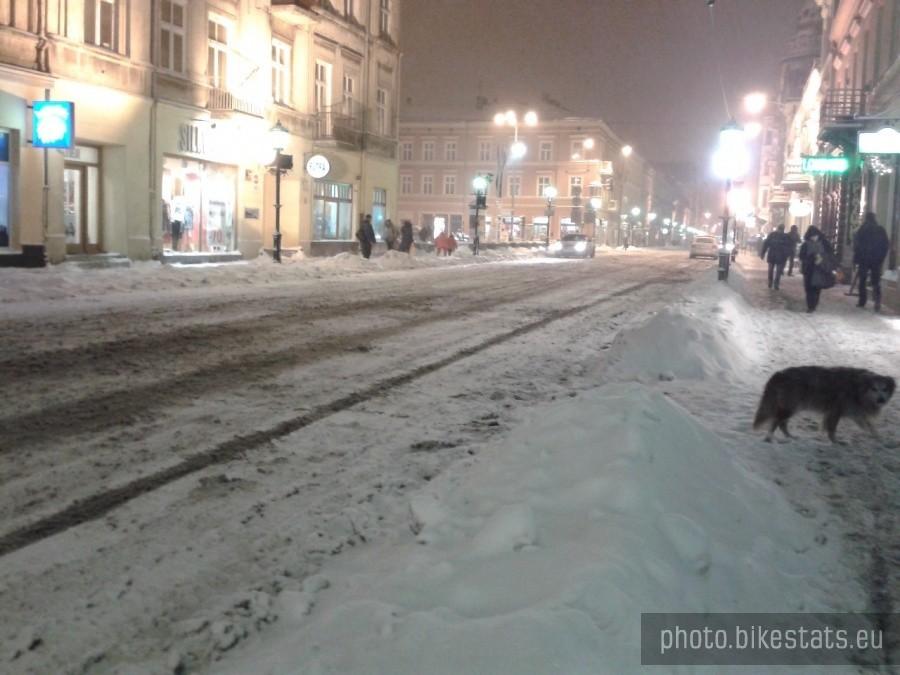 Najlepiej odśnieżona ulica w Łodzi (Piotrkowska, deptak)