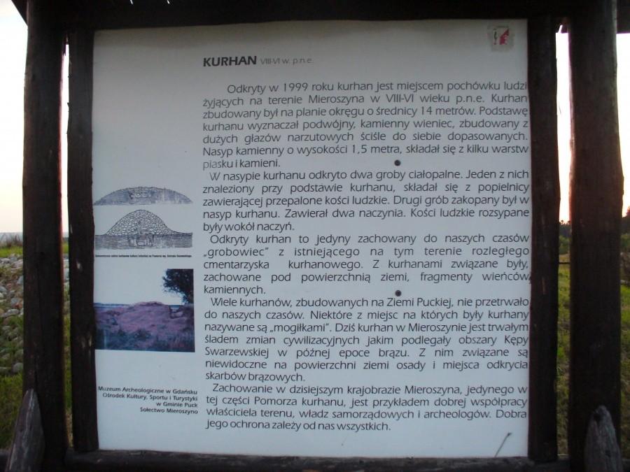 Kurhan w Mieroszynie z VIII-VI wieku p.n.e.