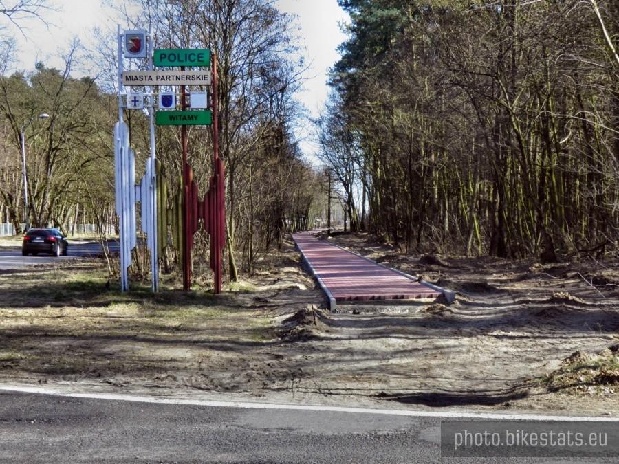 Trzeszczyn - Police, ścieżka rowerowa stan na dzień 11 marca 12 r.