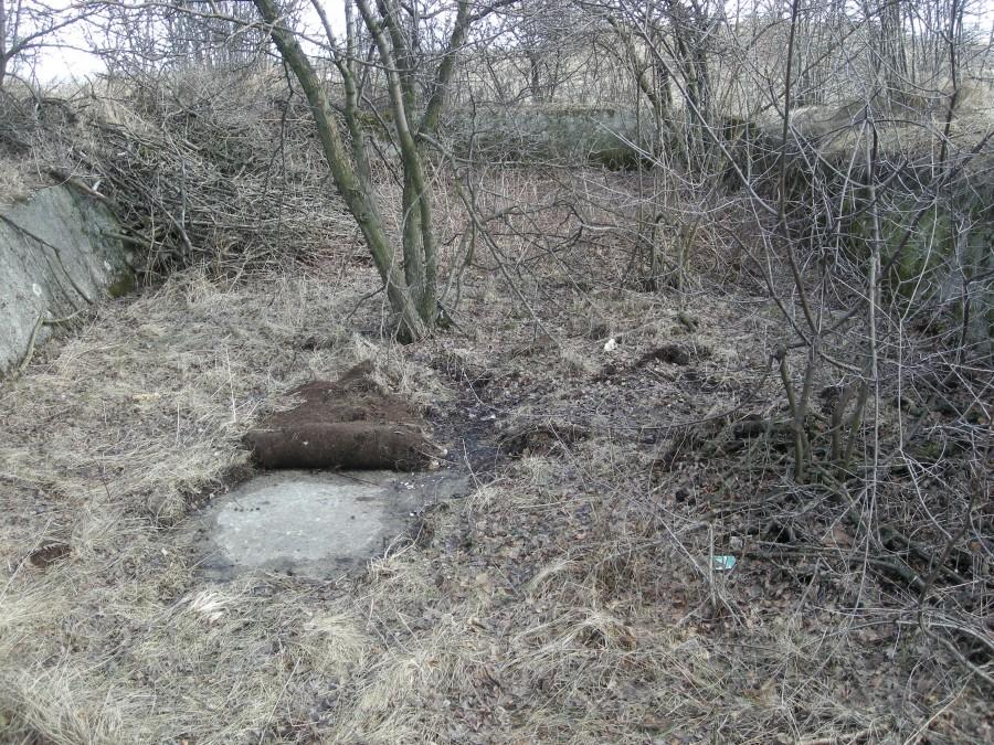 Zawada k/Mstowa - jedno ze stanowisk gniazda bunkrów niemieckich