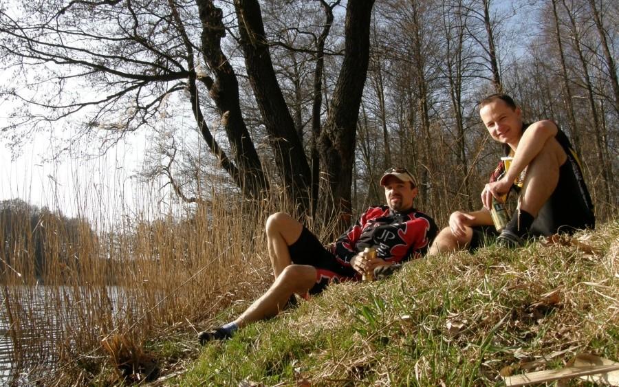 Przerwa na browara w idealnym miejscu i z idealną pogodą :)