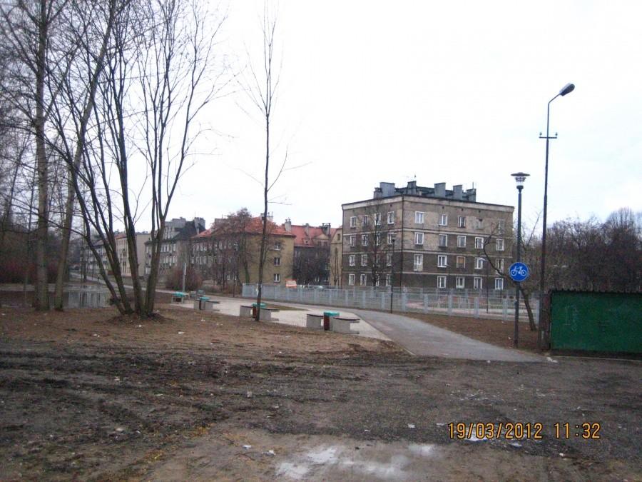 "początek" ścieżki rowerowej