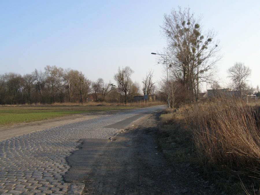 Ulica Kamieńskiego miedzy Polanowicami, a Krzyżanowicami
