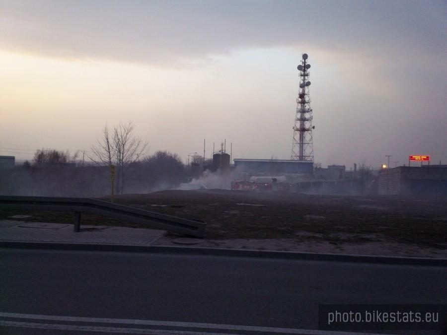 Pożar nasypu przy Rokickiej