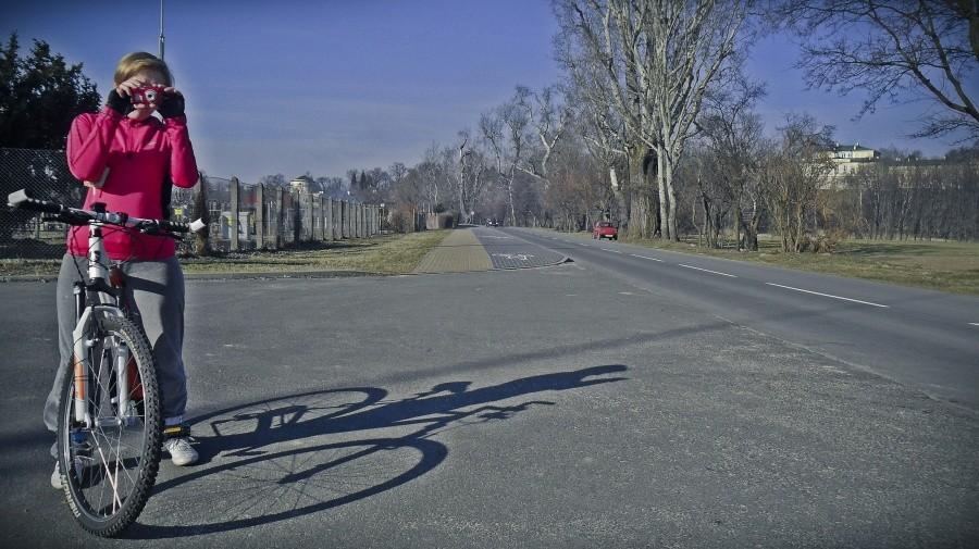 Ania na drodze do działek:)