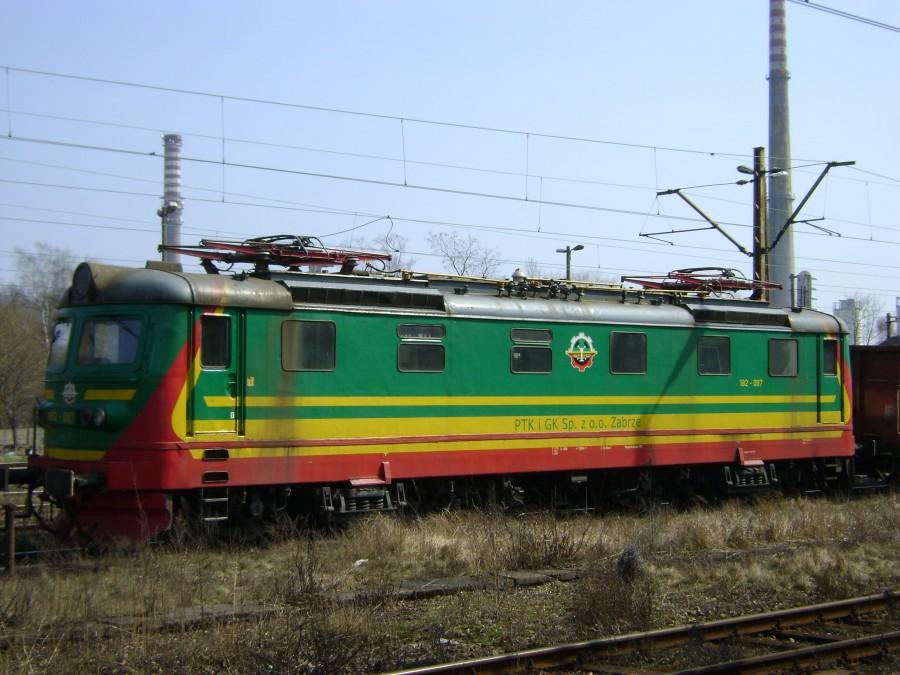Czeska Śkoda 182 (097) DB Schenker-a jeszcze w starym malowaniu PTK i GK Zabrze
