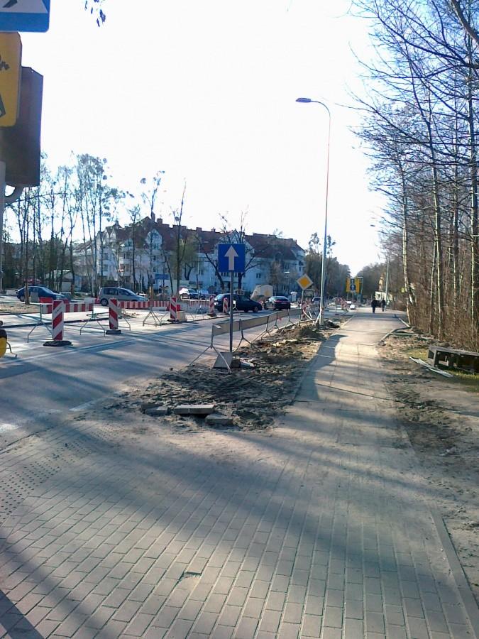 Postęp prac na budowie ronda