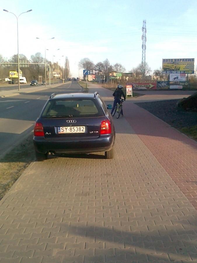 ciul na drodze rowerowej
