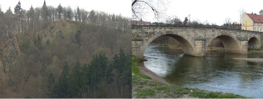 Krzyż Bardecki i zabytkowy most.