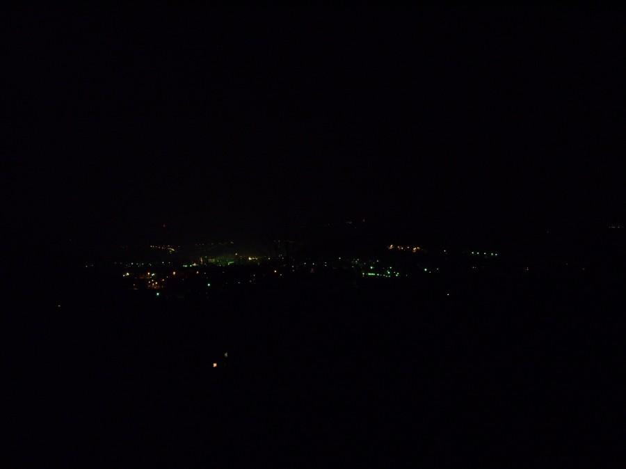 Powrót do domu i panorama Polanicy nocą, na żywo widok bajeczny.