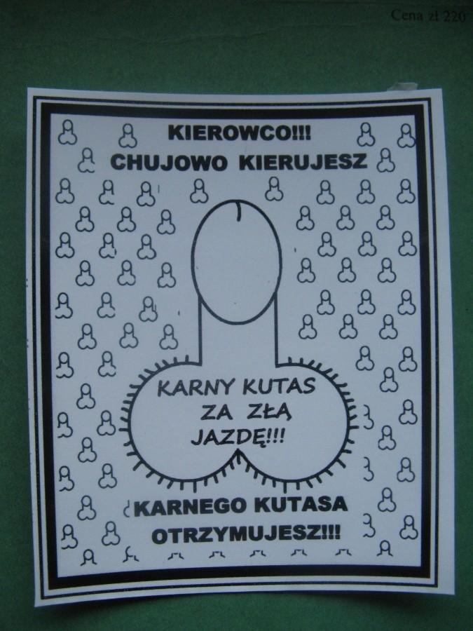 Karny k*** za złą jazdę