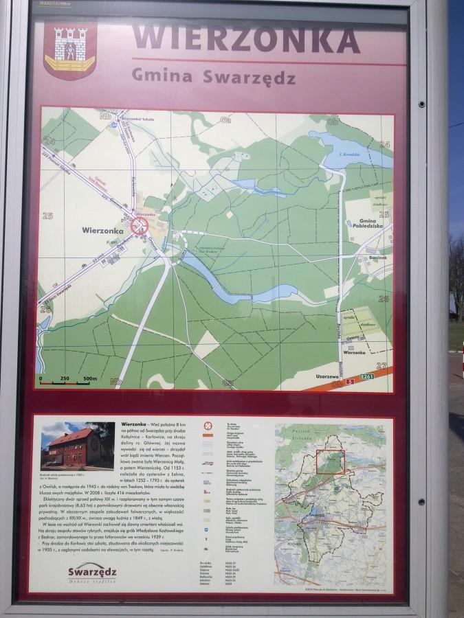Mapa Wierzonki na trasie " przebudzenia" po MTB Murowana Goślina.